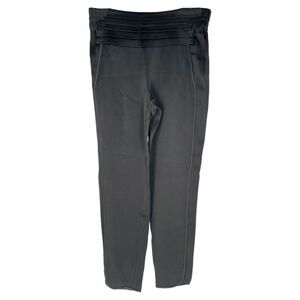 Alexander Wang Elastic Waistband Trousers in Black Satin